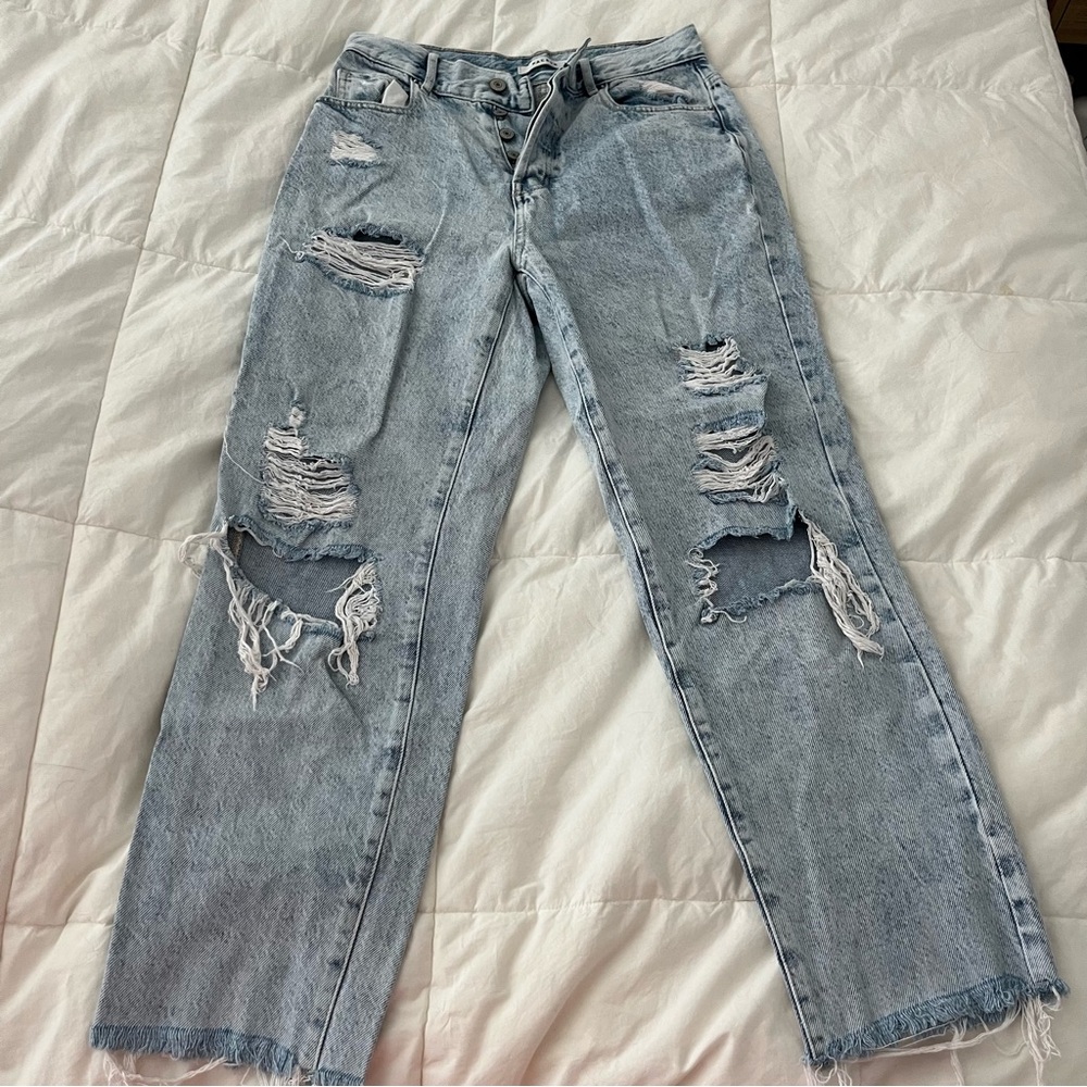 PacSun Distressed Light Blue Denim Jeans